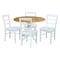 International Concepts 42 in. Dual Drop Leaf Table with 4  Ladder Back Dining Chairs - 5 Piece Dining Set K02-42DP-C08-2-4 - alternate 1